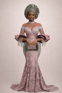 Classic Beaded Lace Gown (Lace design varies)