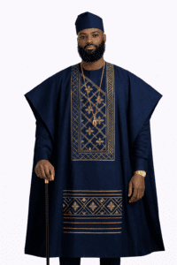 Complete Classic Agbada with fila
